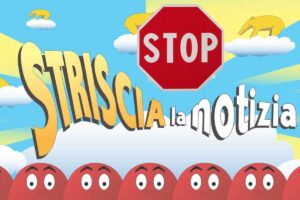 striscia, gabibbo e segnale stop