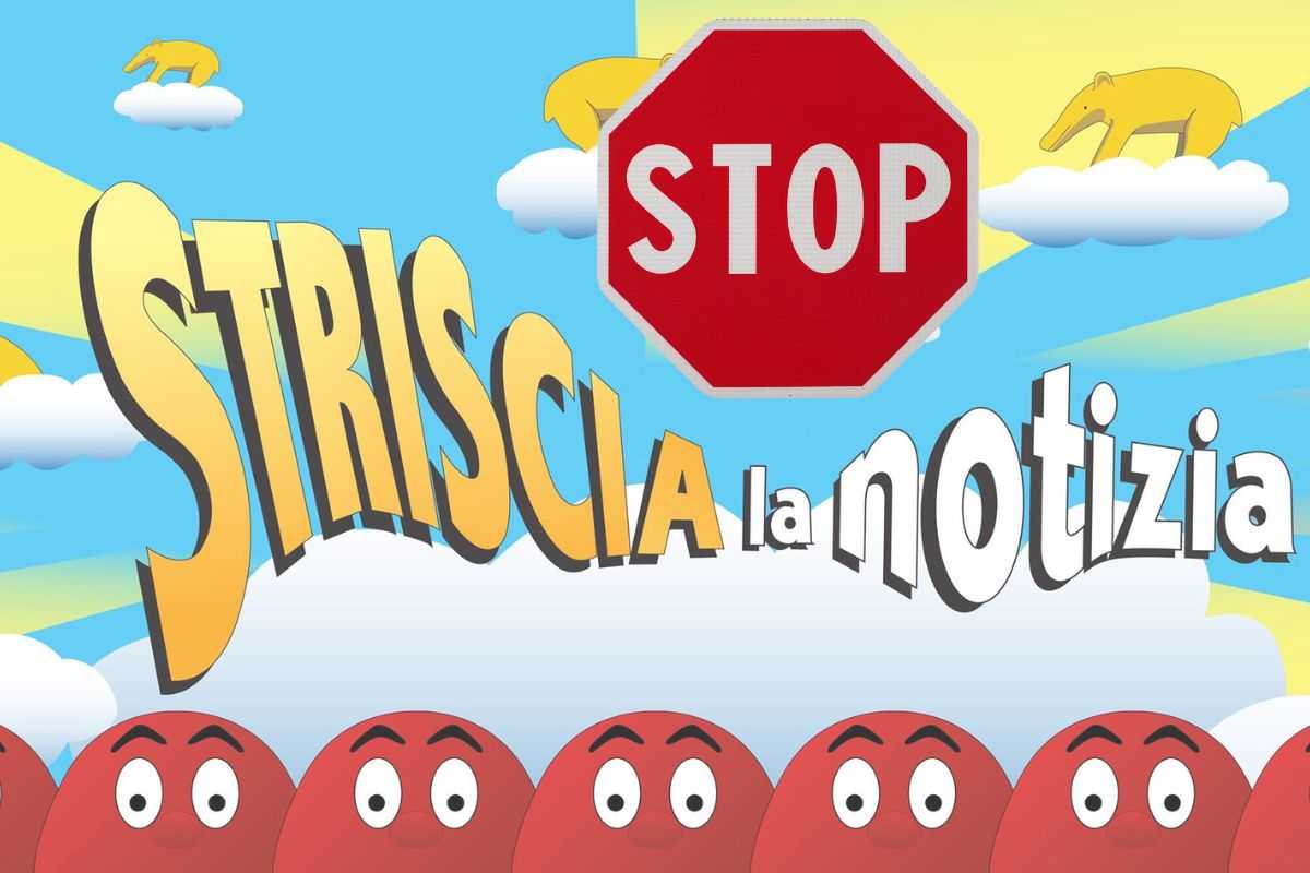 striscia, gabibbo e segnale stop
